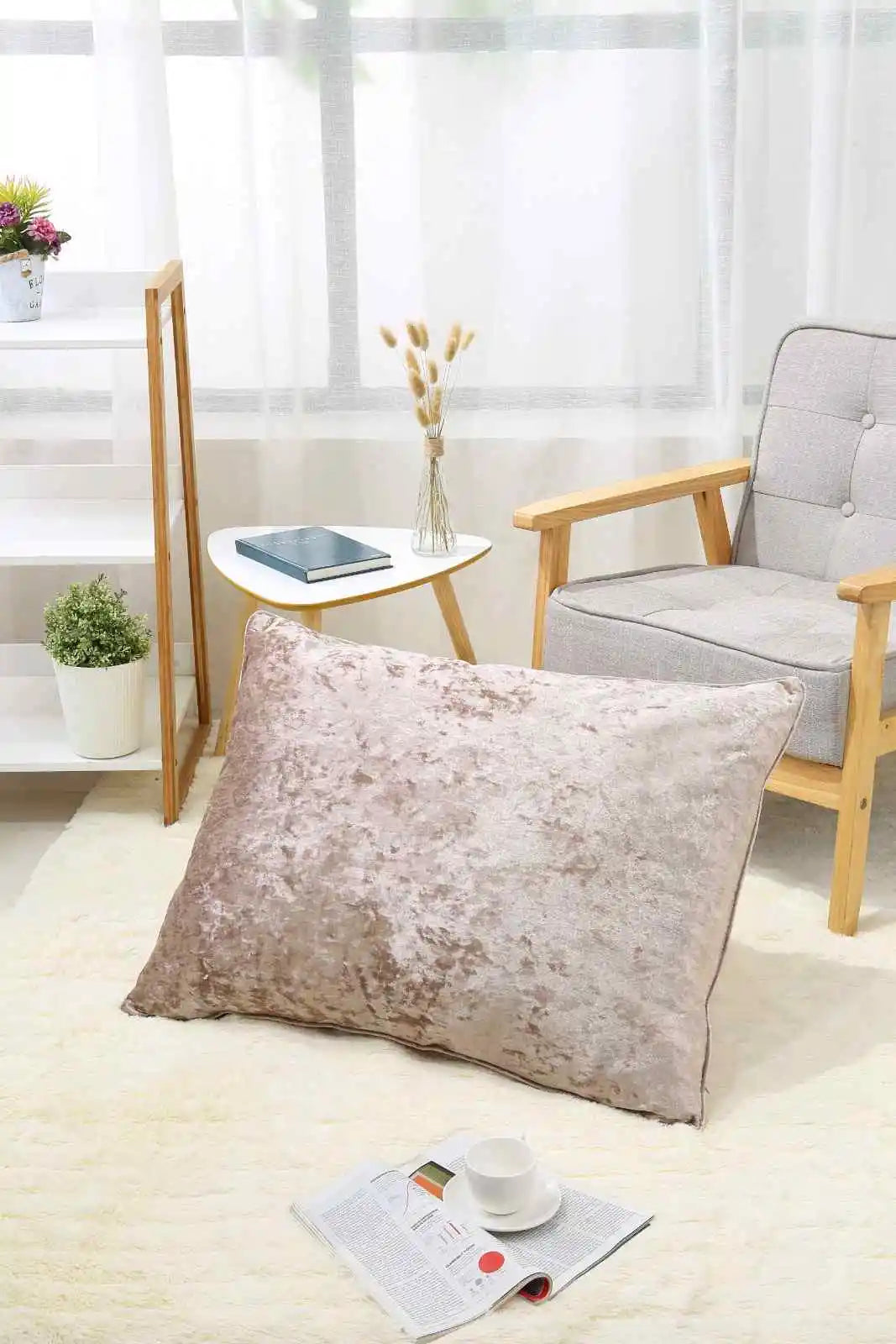 mink Crushed velvet cushion covers