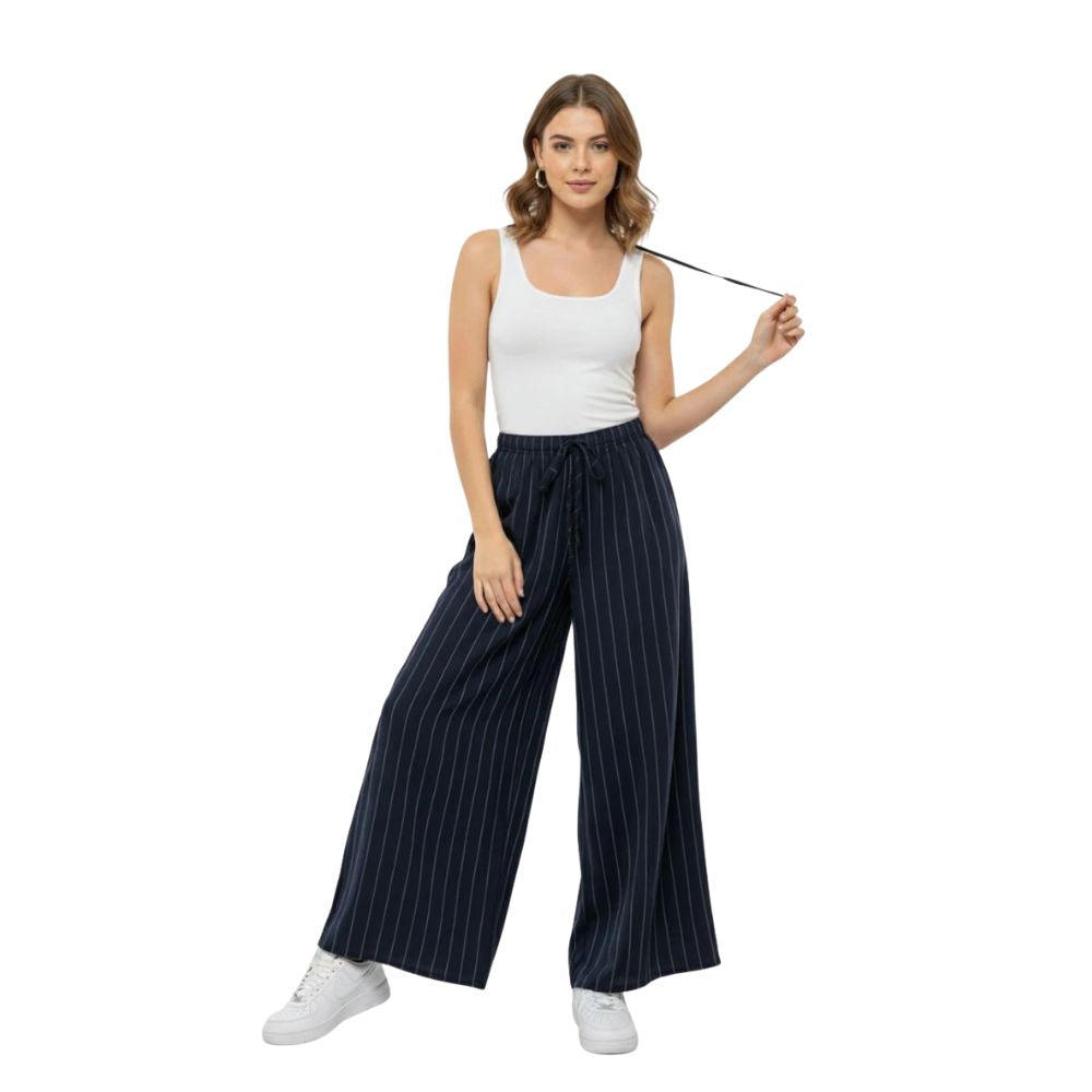 Striped Jersey Palazzo Trousers | 5 Colours