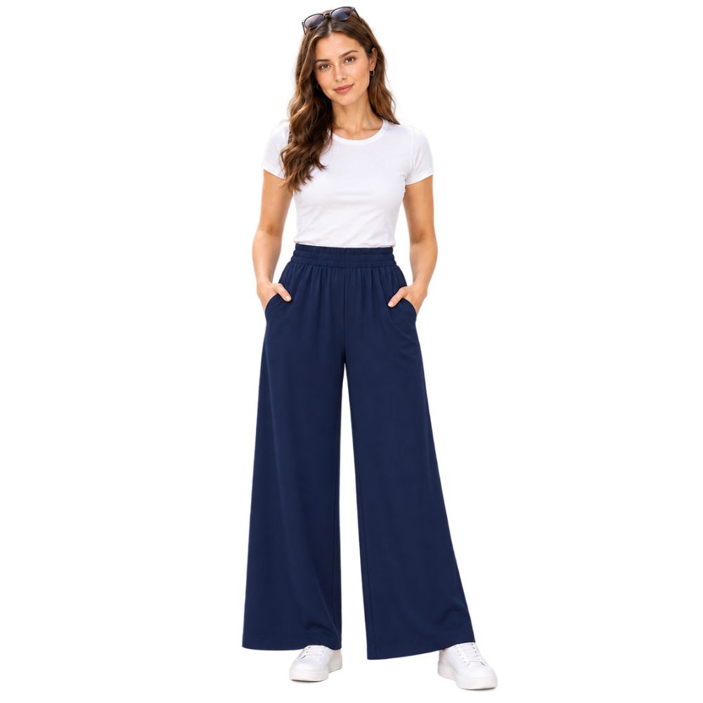 Plain Palazzo Trousers | 12 Colours