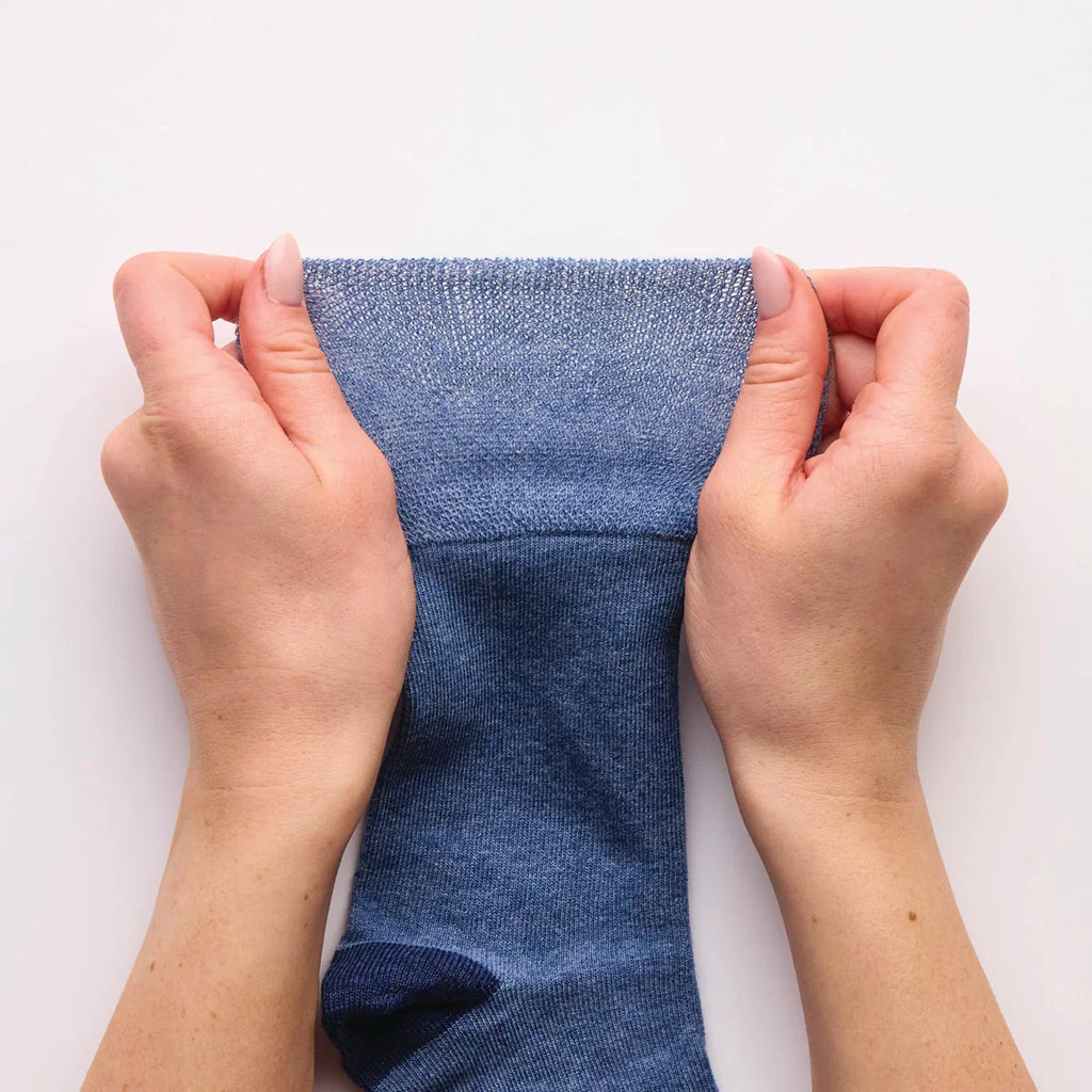 Men’s Navy Denim Apex Gentle Grip Cotton Rich Socks