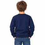 Navy Boys' Crew Neck Fleece Sweatshirt detail