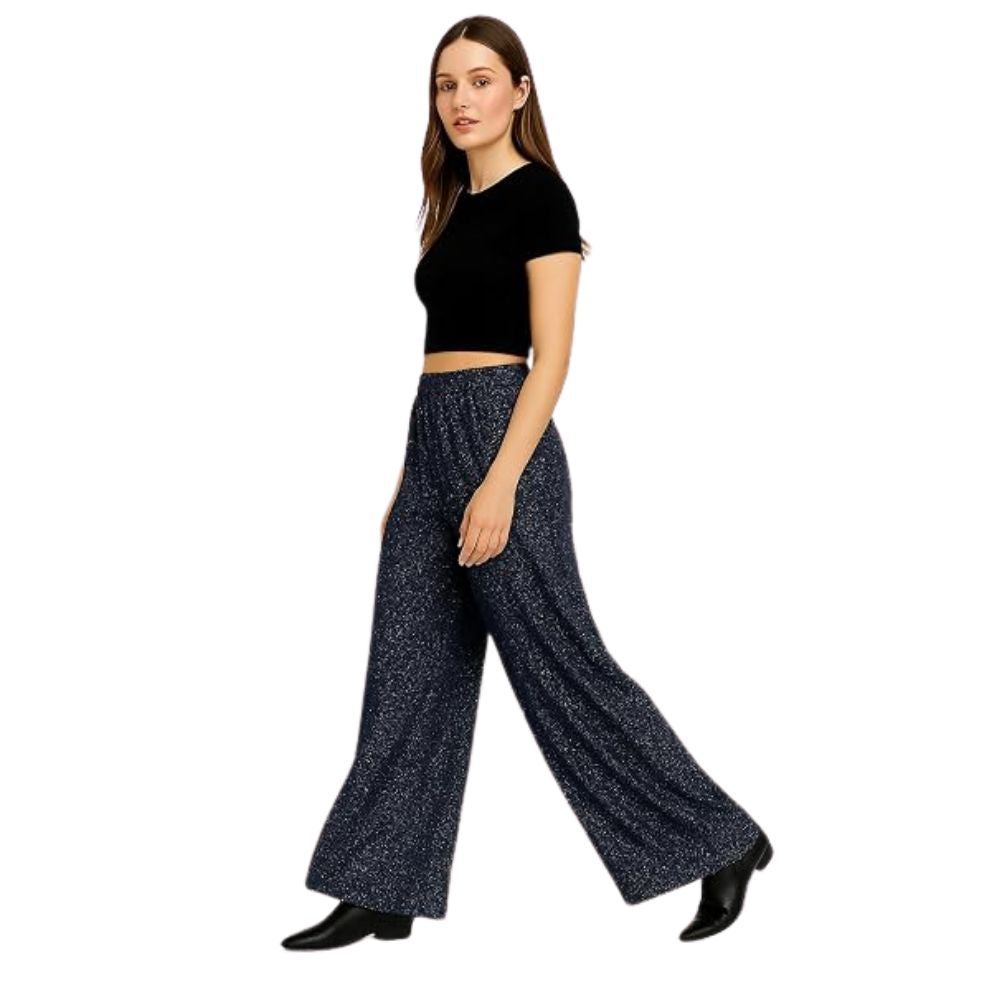 Metallic Glitter Jersey Palazzo Trousers | 7 Colours