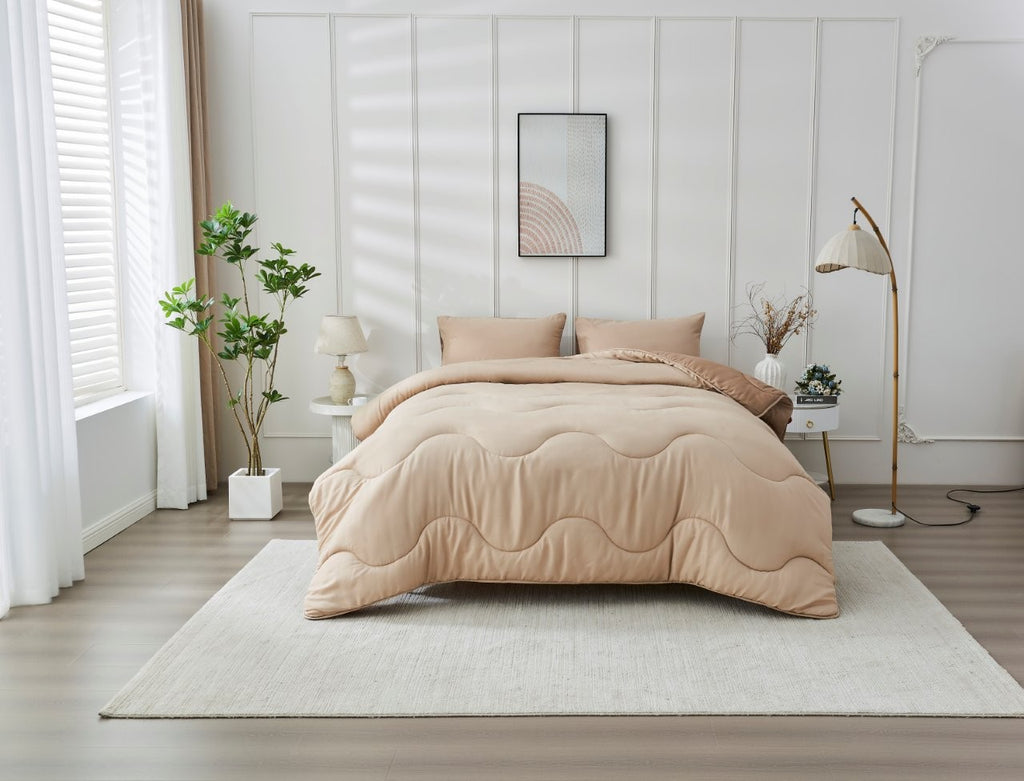 Natural / Dark Natural Coverless Duvet & Pillowcases Set | TOG 10.5