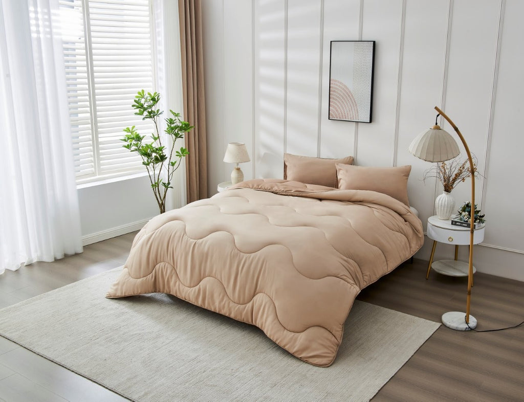 Natural / Dark Natural Coverless Duvet & Pillowcases Set | TOG 10.5