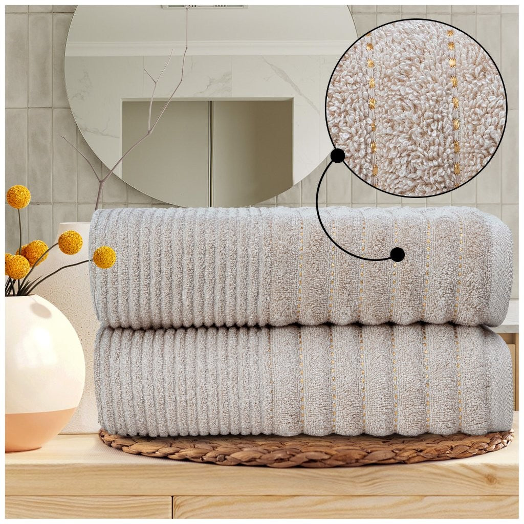 100% Egyptian Cotton Paris Ribbed Towels | 6 Colours | 600 GSM