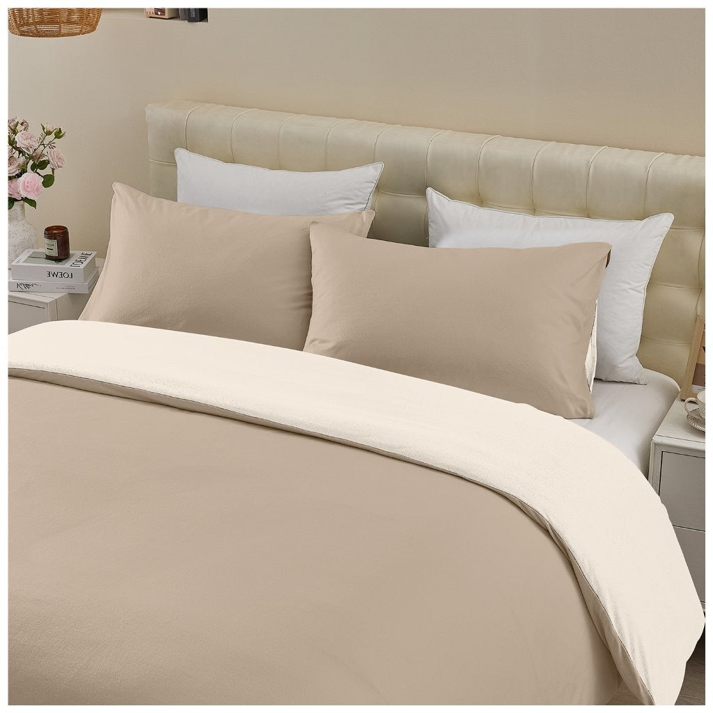Soft Touch Reversible Plain Duvet Cover Set | 6 Colours