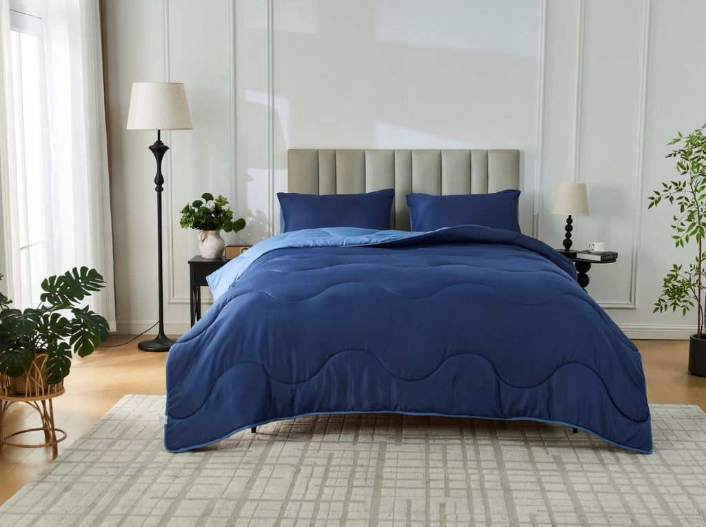 Navy / Blue Coverless Duvet & Pillowcases Set | TOG 10.5
