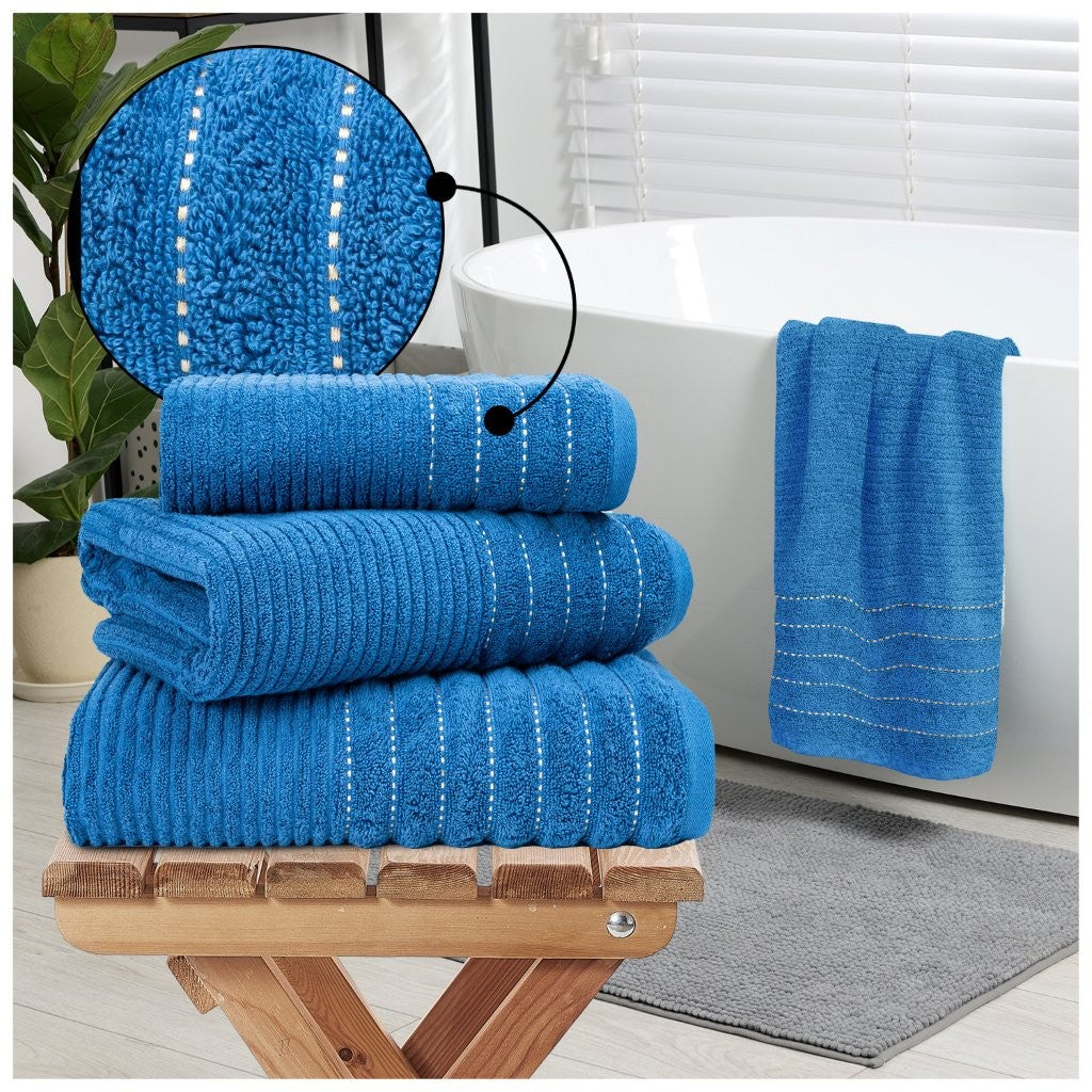 100% Egyptian Cotton Paris Ribbed Towels | 6 Colours | 600 GSM