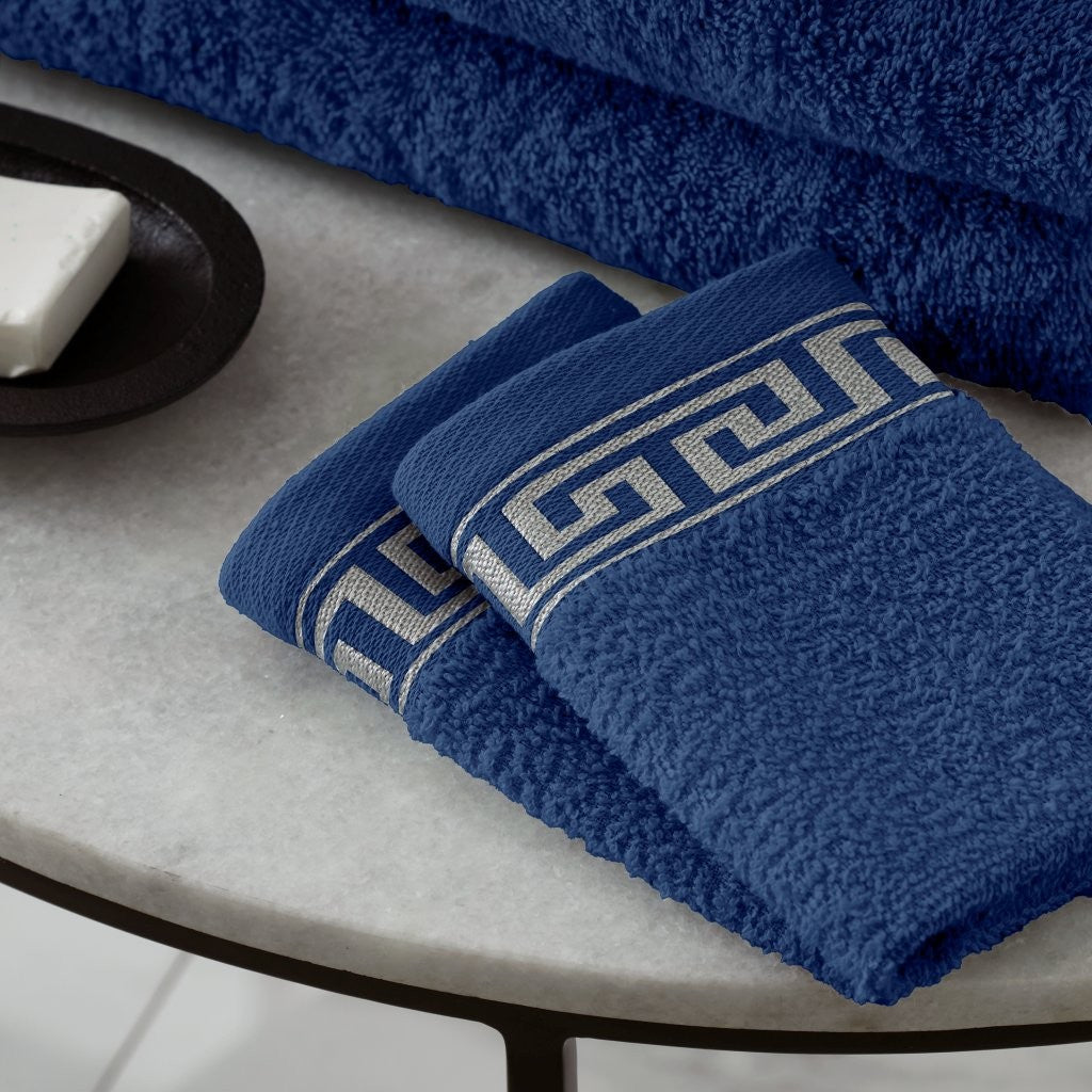 100% Egyptian Cotton Greek Embroided Towels | 7 Colours | 500 GSM