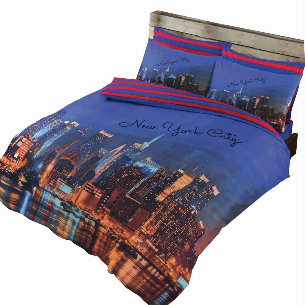 new york city 3D duvet covet set