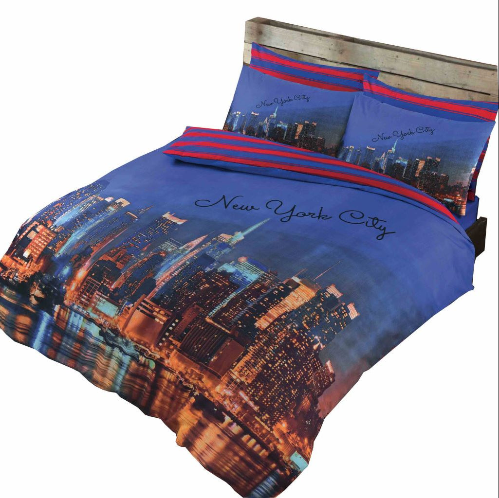 new york city 3D duvet covet set