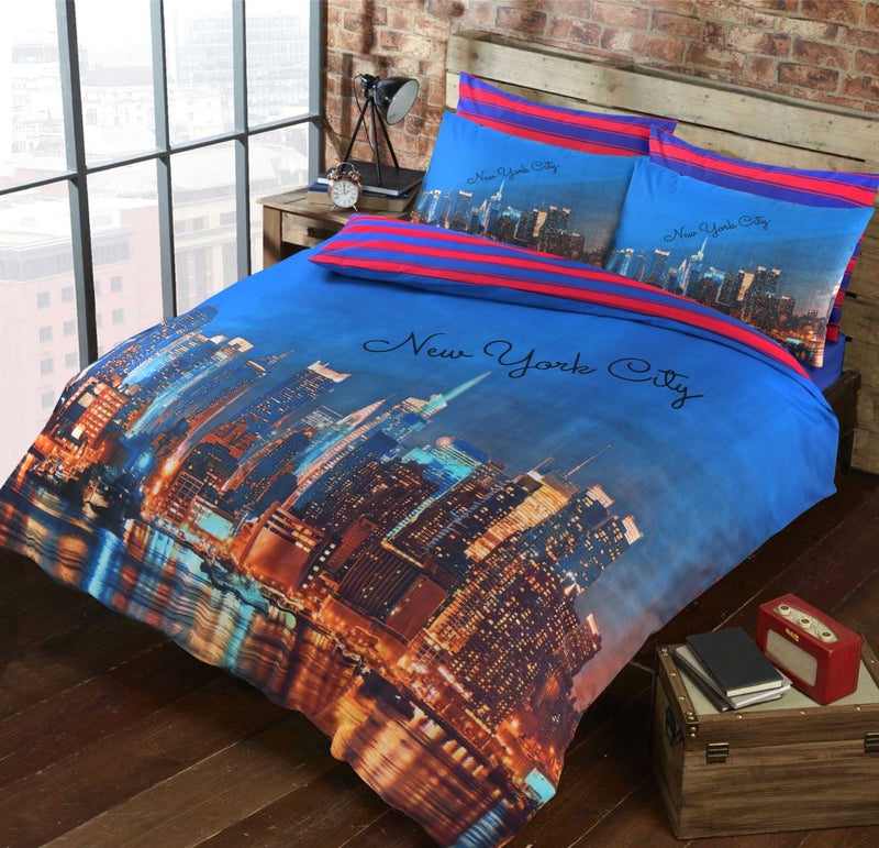 new york city 3D duvet covet set