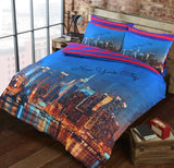 new york city 3D duvet covet set