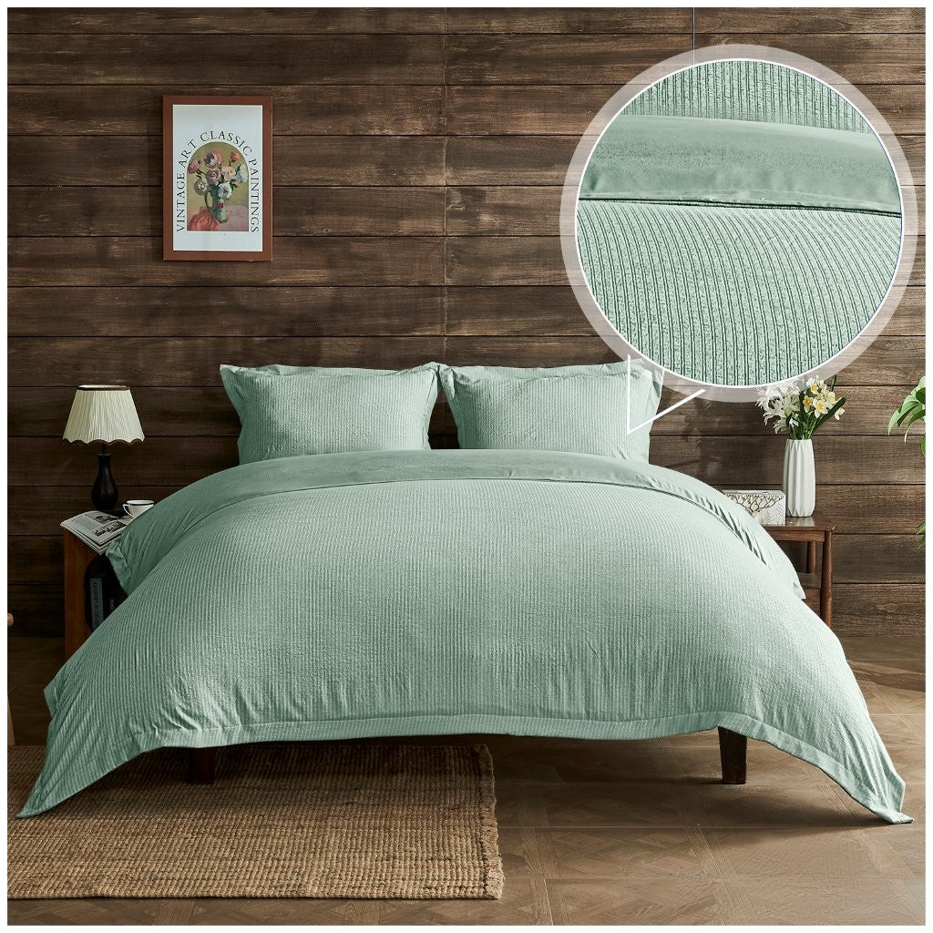 Newry Seersucker Duvet Cover Set | 5 Colours