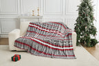Nordic Multi Xmas Flannel Sherpa Throw