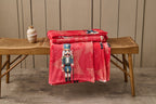 Nutcracker Pum Pum Xmas Flannel Sherpa Throw