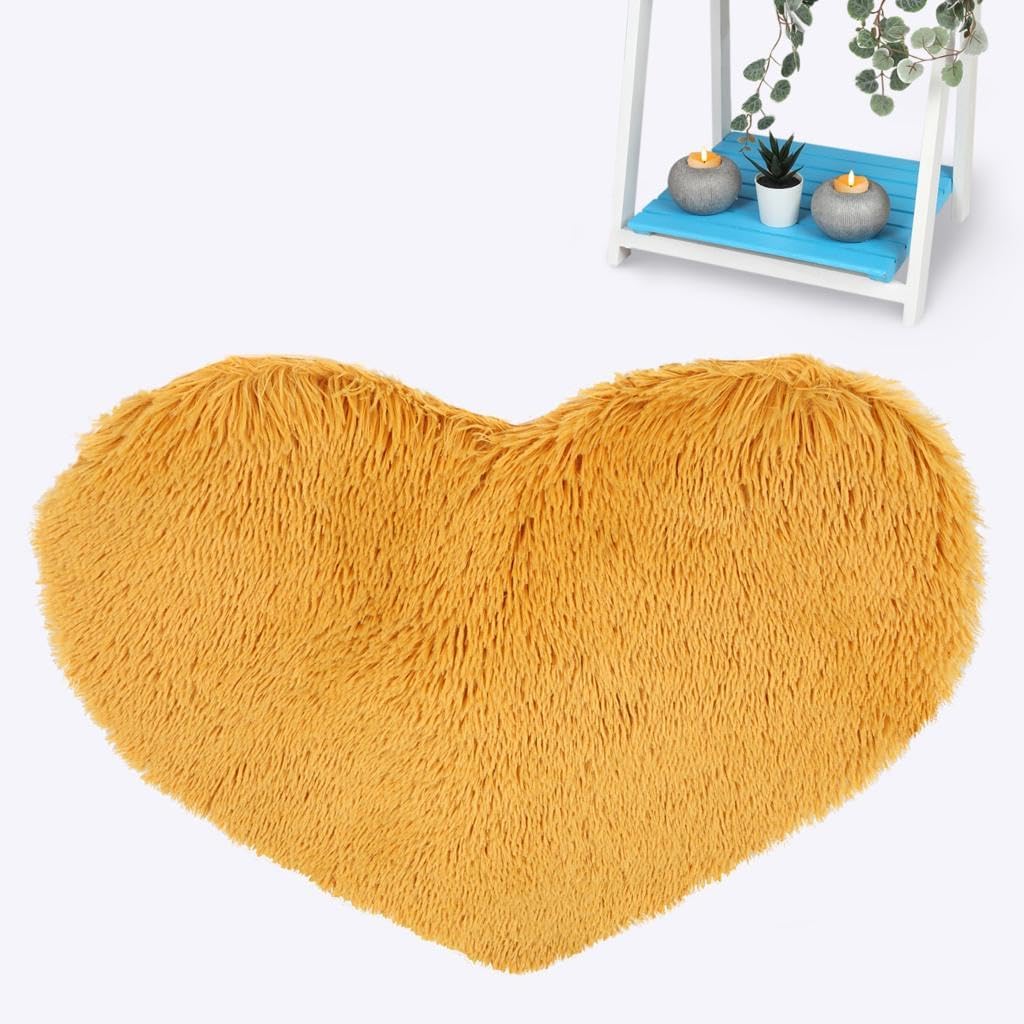 Heart Fluffy Shaggy Rug (65 × 65 cm) | 11 Colours