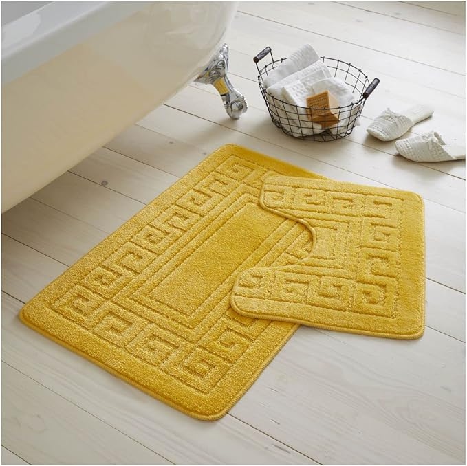 Greek Non-Slip Bath Mat Set  | 23 Colours Available