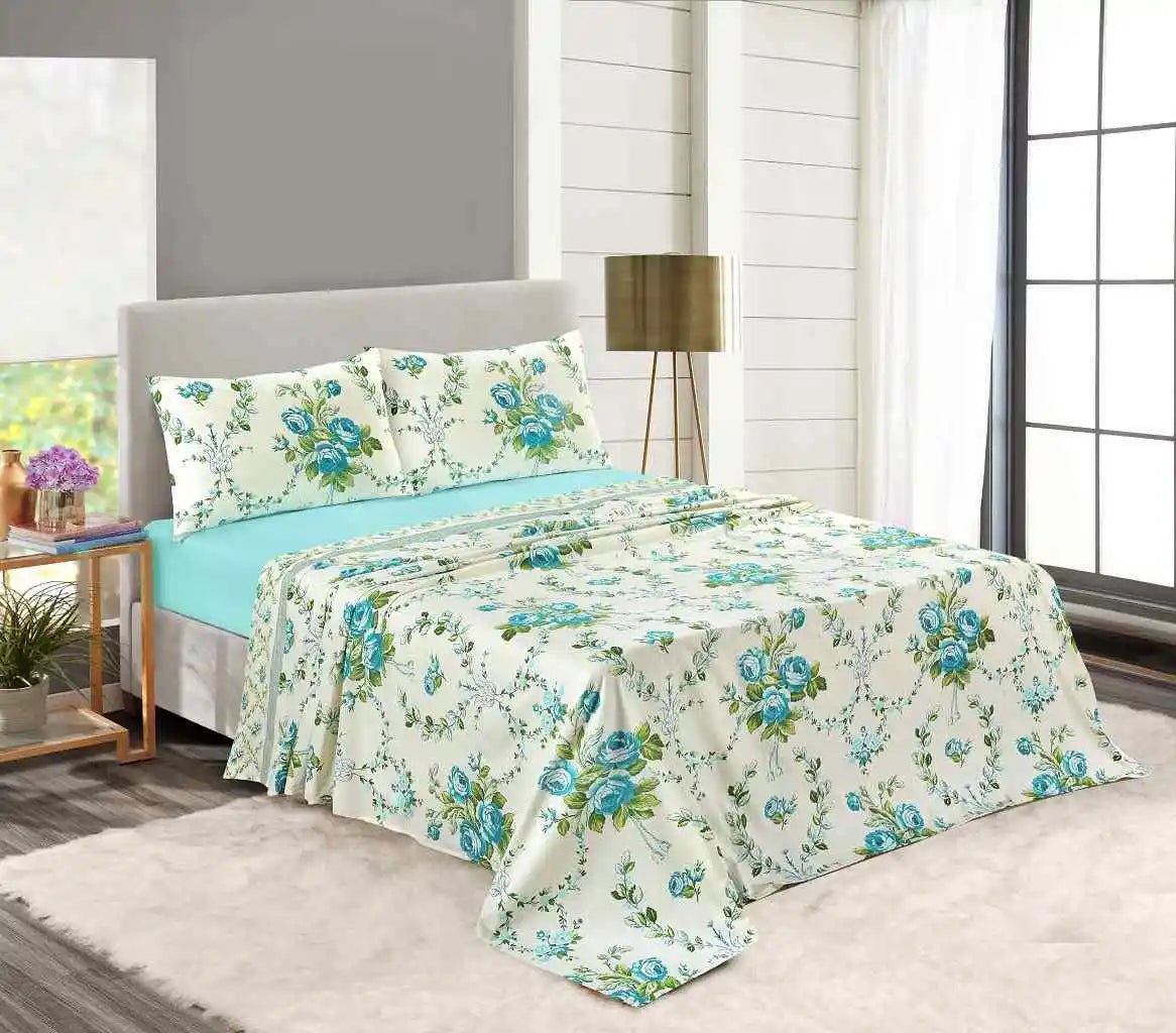 flannel olivia sheet set teal