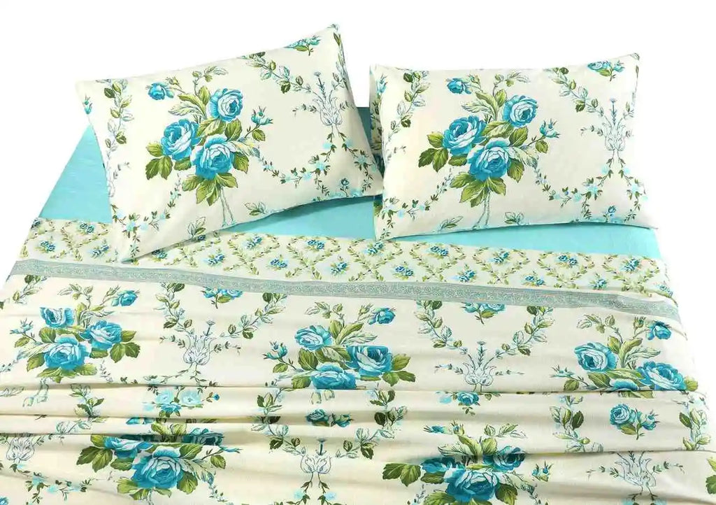 flannel olivia sheet set teal