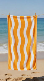 Wavy Stripe Beach Towel | 5 Colours | 152CM × 71CM