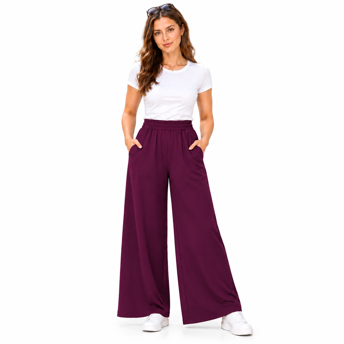 Plain Palazzo Trousers | 12 Colours