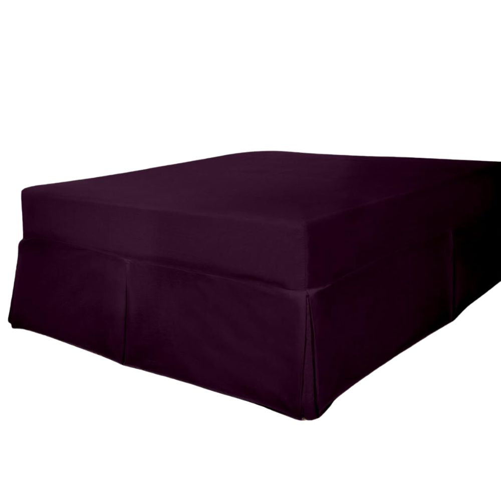 180TC Percale Poly Cotton Pleated Fitted Valance Sheets | 14 Colours