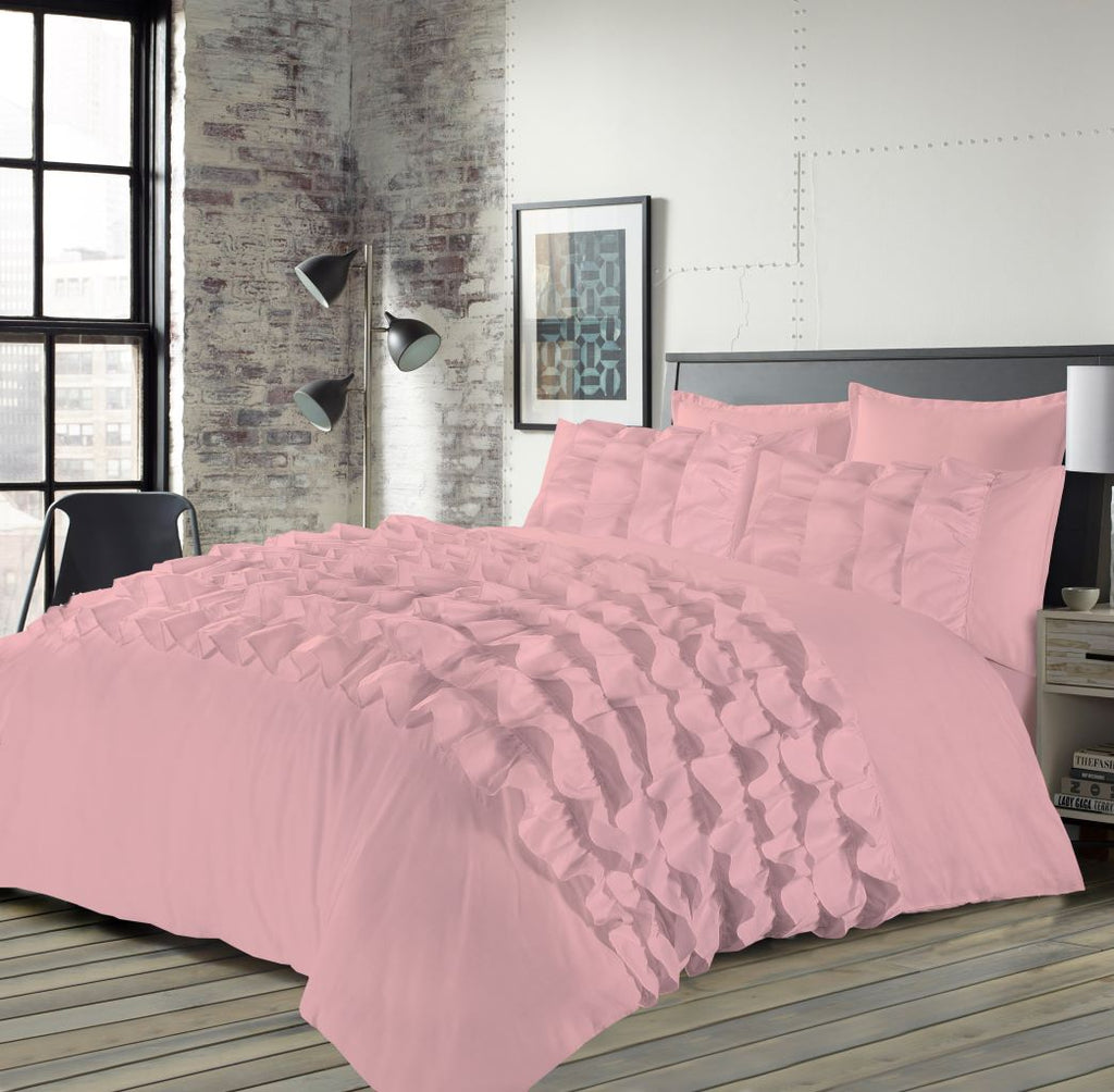 Priscilla Ruffled Duvet Cover Set | 3 Colours