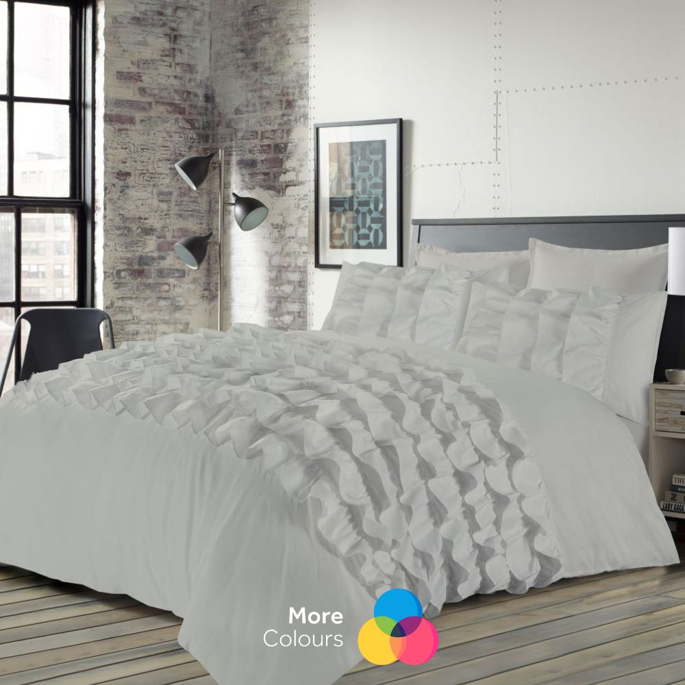 Priscilla Ruffled Duvet Cover Set | 3 Colours