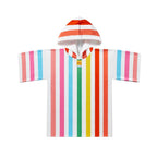 Pastel Stripe Multi Sand Free Adult Poncho Towel