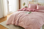 Pink / Dark Pink Coverless Duvet & Pillowcases Set | TOG 10.5