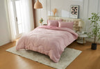 Pink / Dark Pink Coverless Duvet & Pillowcases Set | TOG 10.5