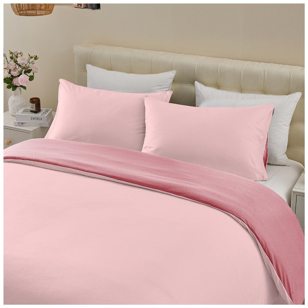 Soft Touch Reversible Plain Duvet Cover Set | 6 Colours