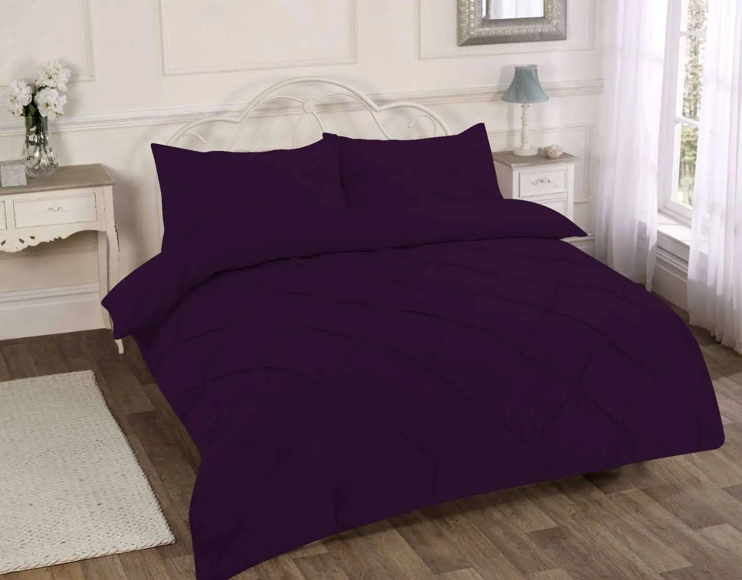 Alexander Pintuck Duvet set plum