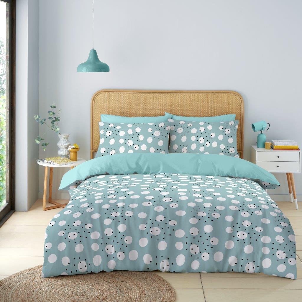 Polka Dots Printed Duvet Cover Set