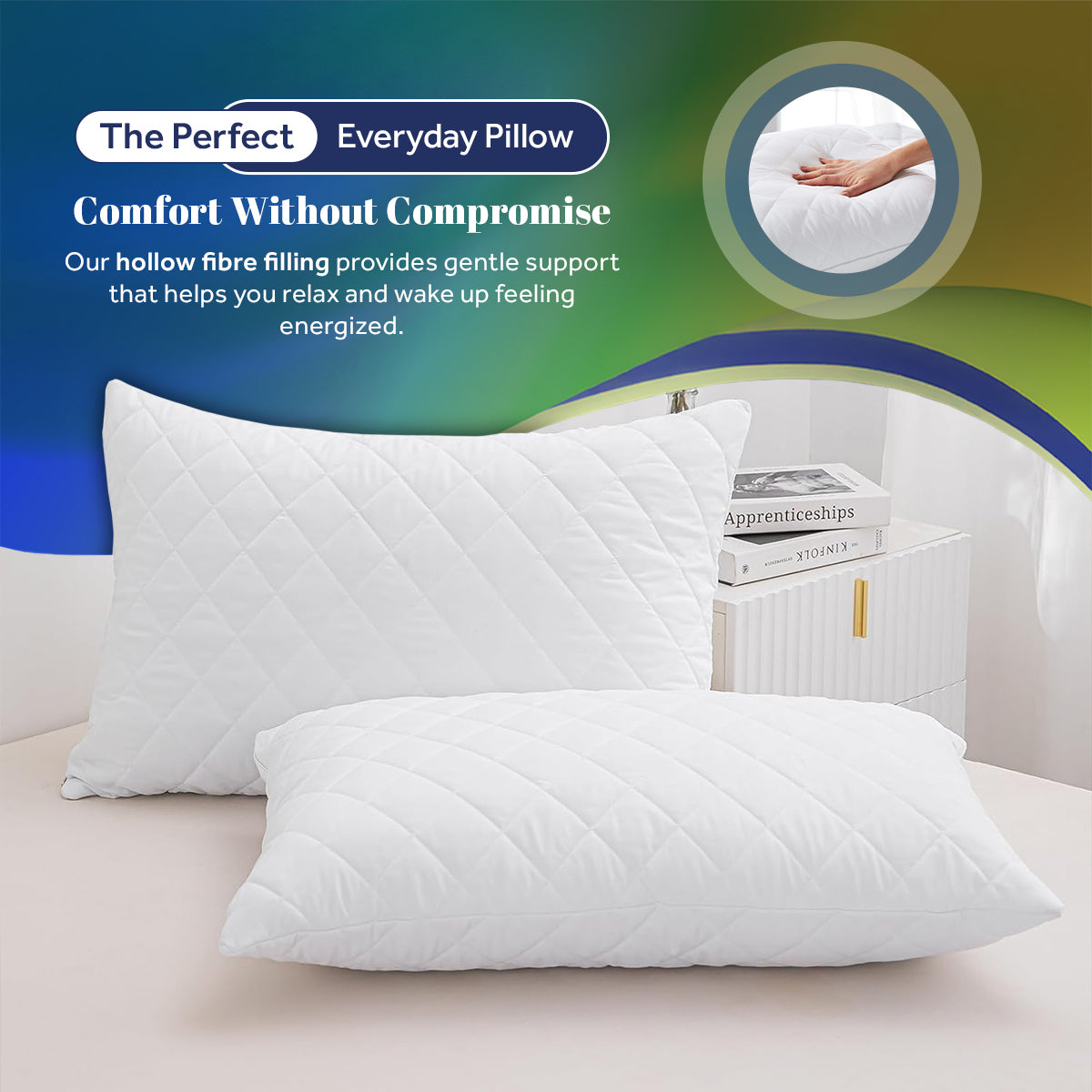Quilted Hollowfibre Pillows
