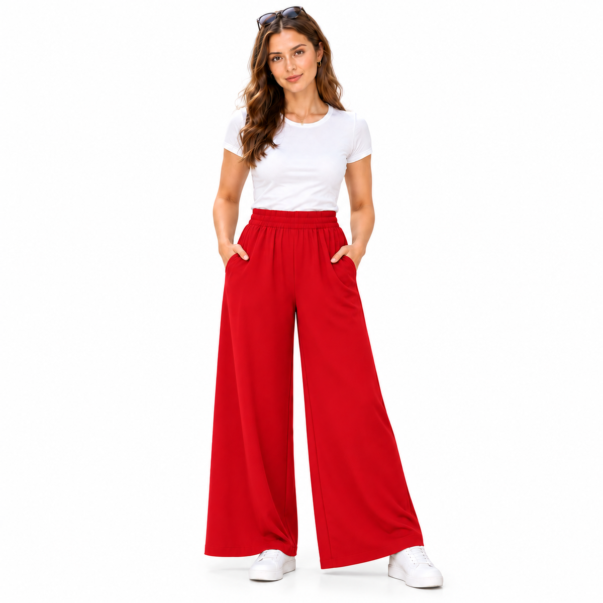 Plain Palazzo Trousers | 12 Colours