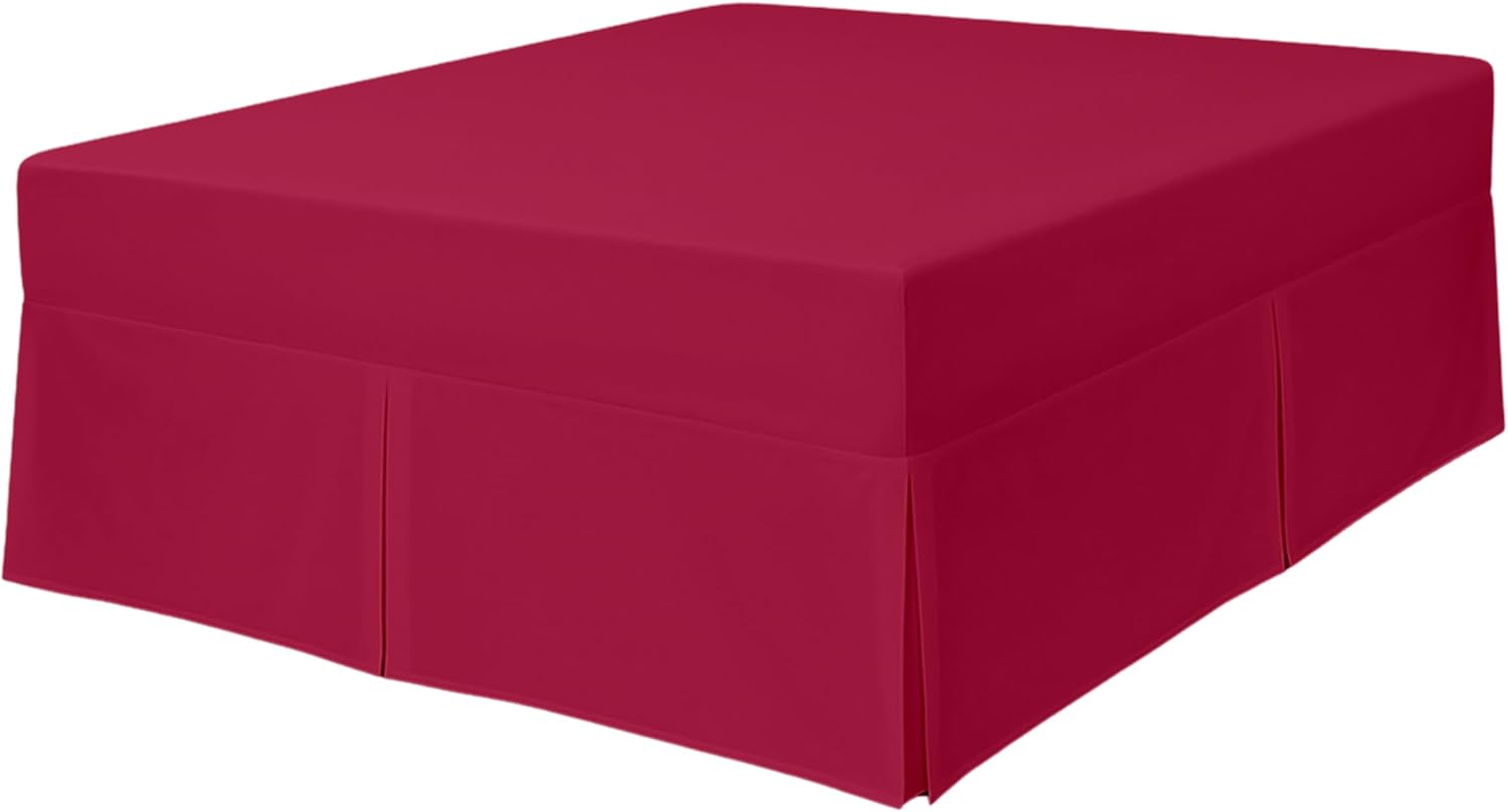 180TC Percale Poly Cotton Pleated Fitted Valance Sheets | 14 Colours