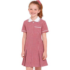 Pack of 2 Girls Gingham Check Pleated Dress | 7 Colours