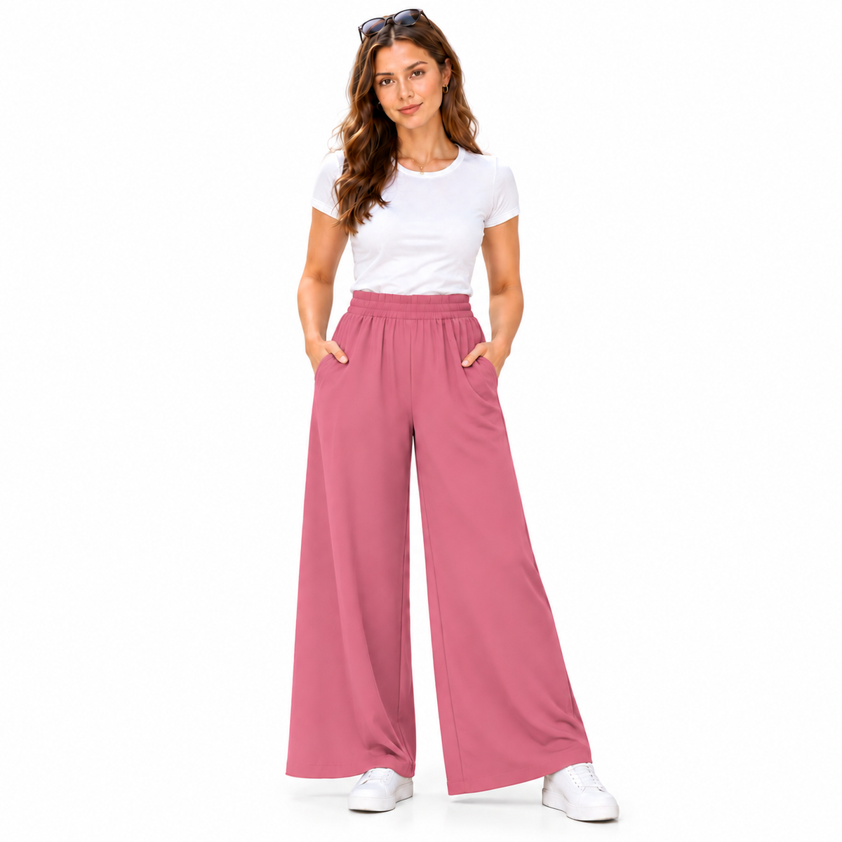 Plain Palazzo Trousers | 12 Colours
