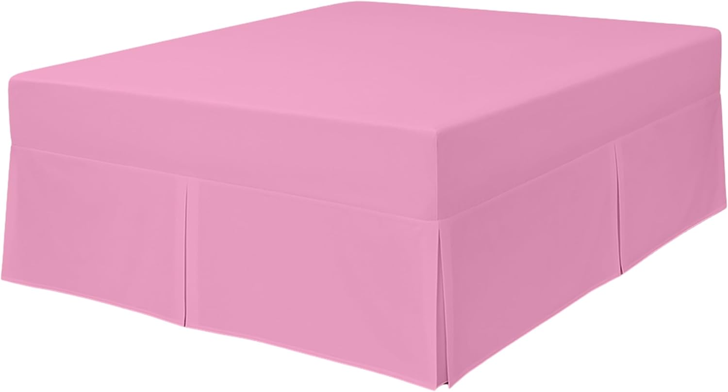 180TC Percale Poly Cotton Pleated Fitted Valance Sheets | 14 Colours