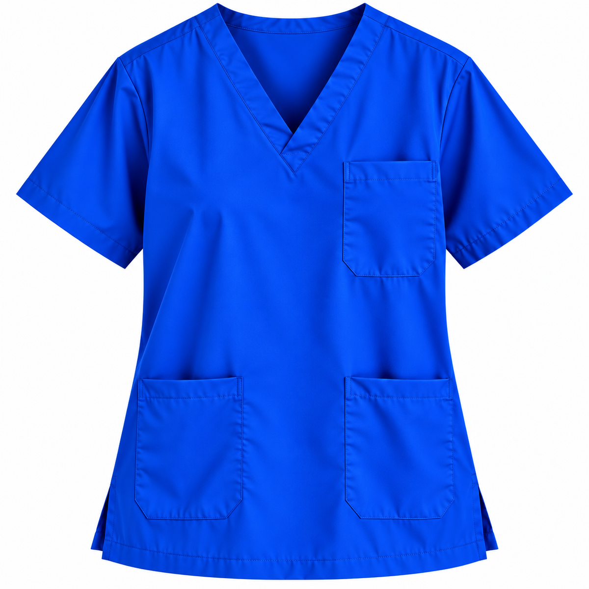 Royal Blue women's V-neck medical scrub top