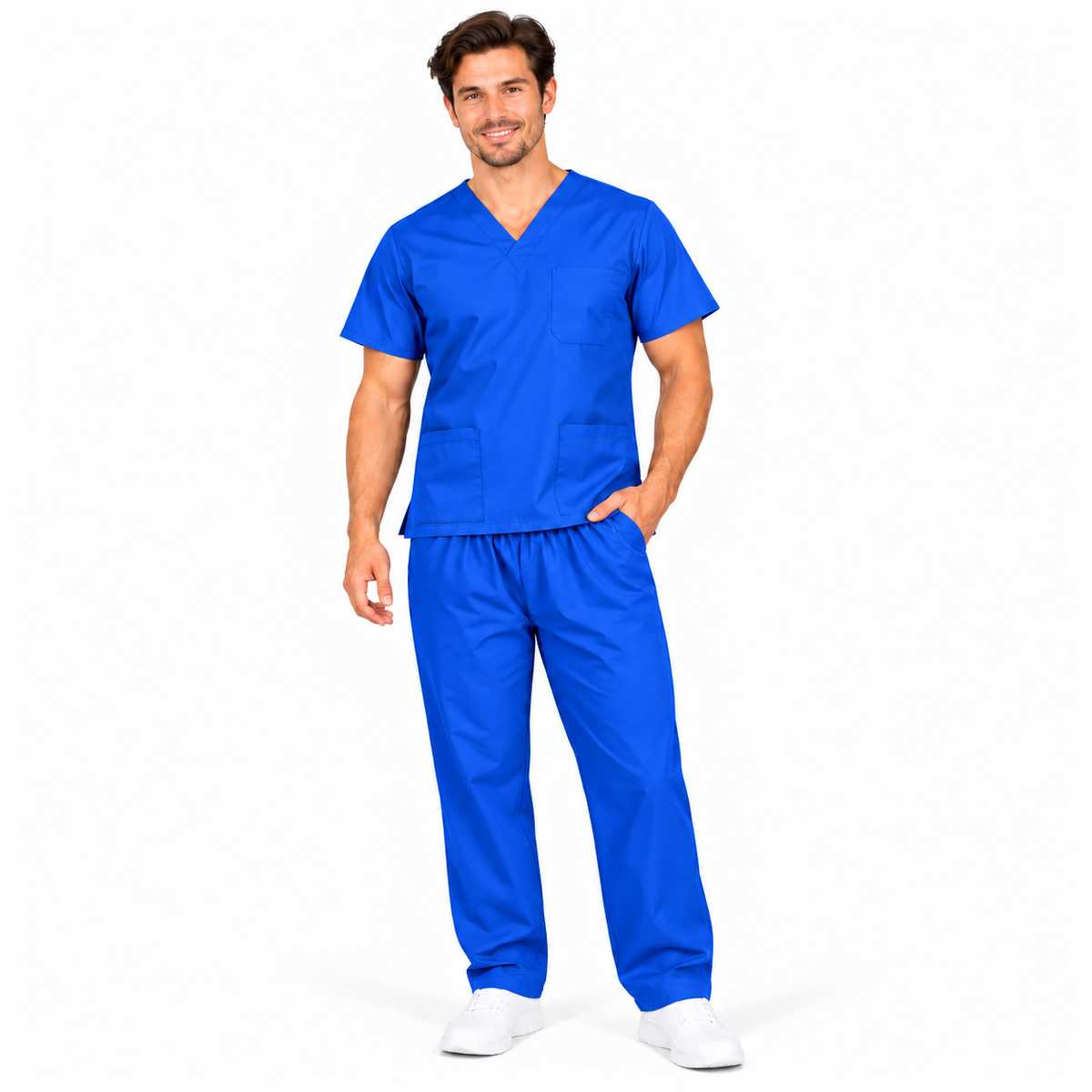Royal Blue Men's Medical Scrub Set