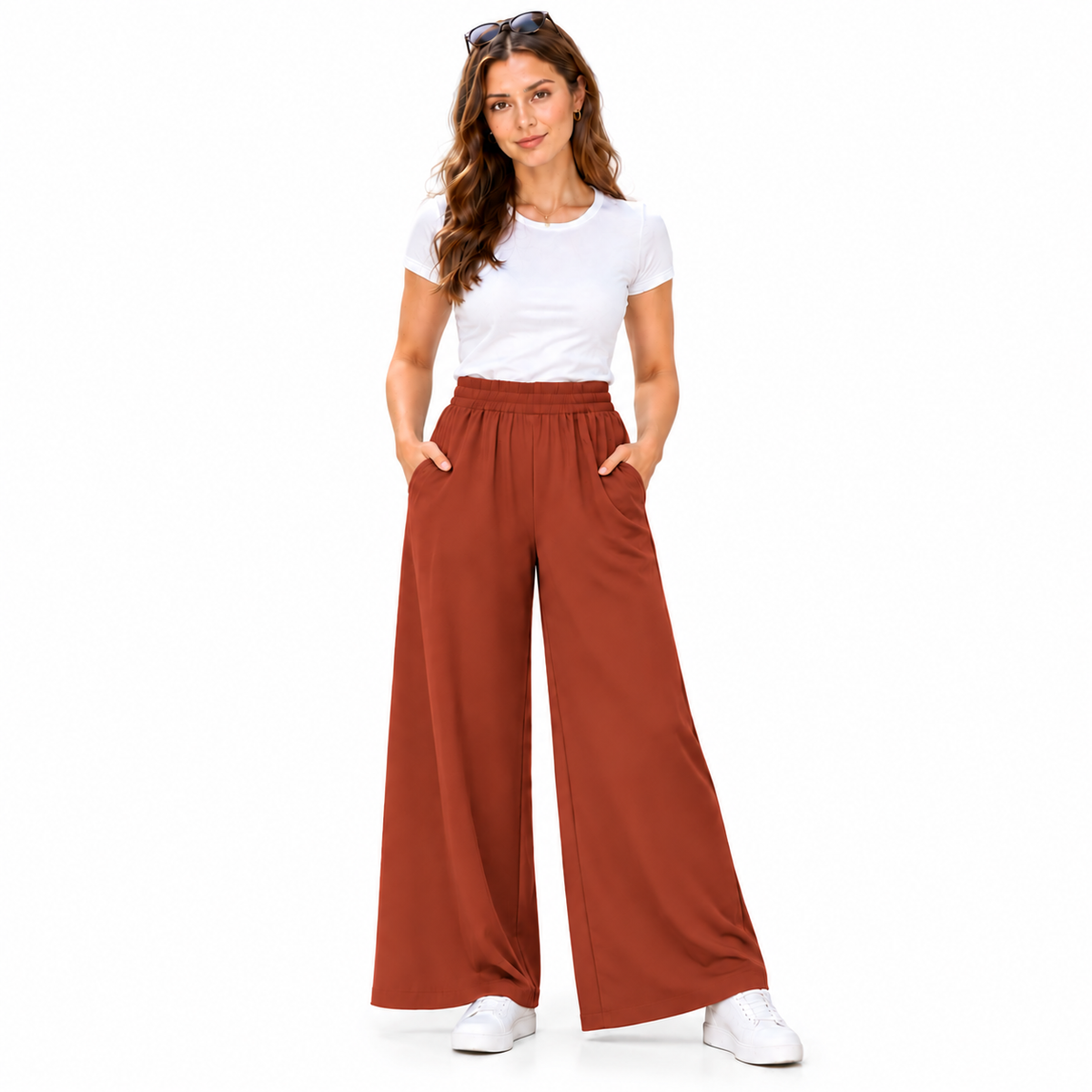 Plain Palazzo Trousers | 12 Colours