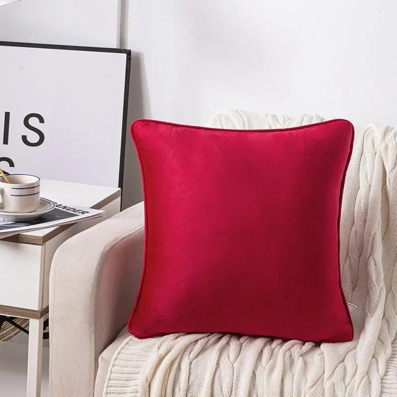 red velvet cushion covers