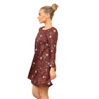 Red XMAS Casual Loose Swing Summer Dress