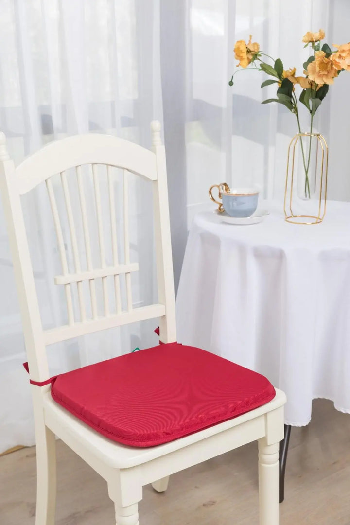 red seat chair pads