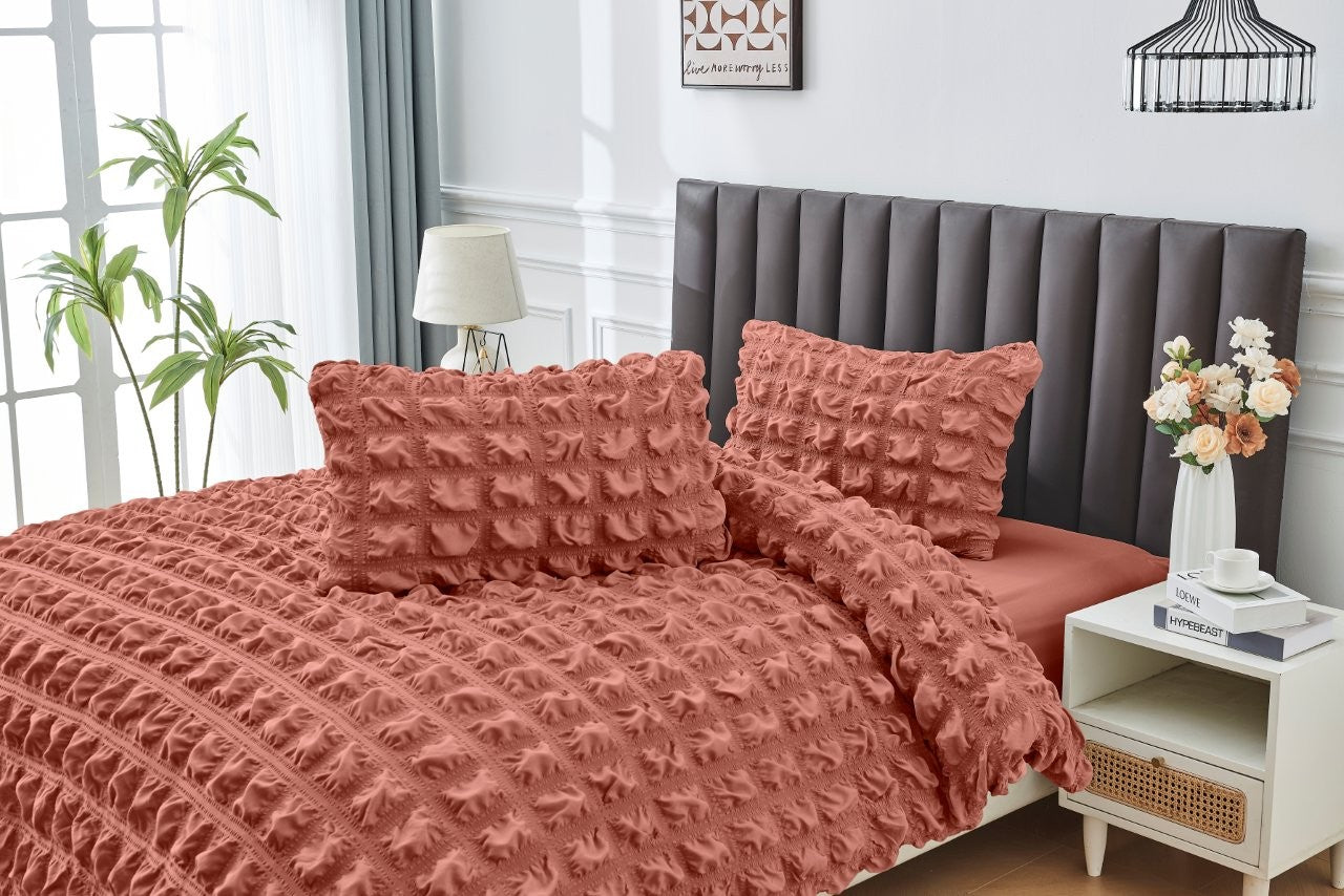 Seersucker Ripon Duvet Cover Set | 6 Colours