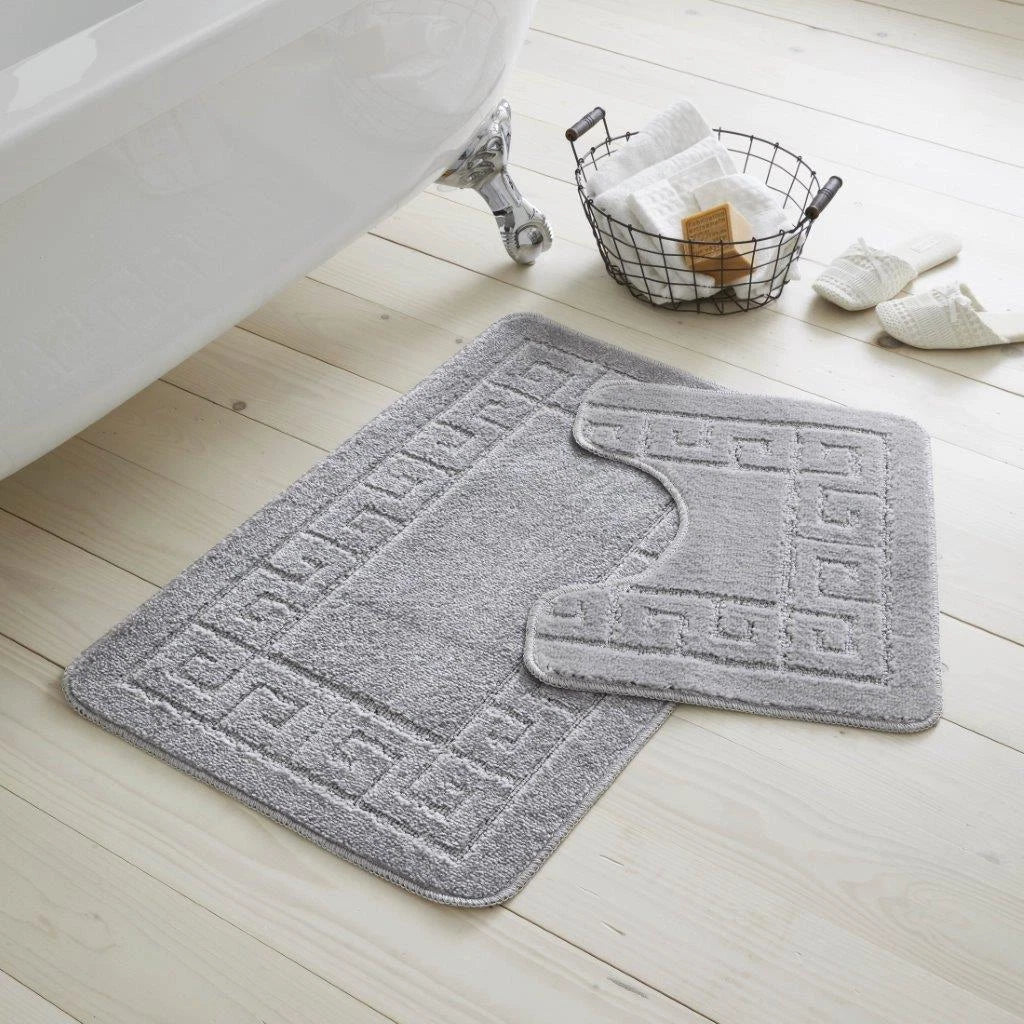 Greek Non-Slip Bath Mat Set  | 23 Colours Available