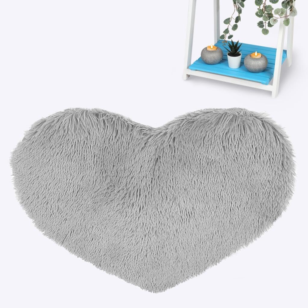 Heart Fluffy Shaggy Rug (65 × 65 cm) | 11 Colours